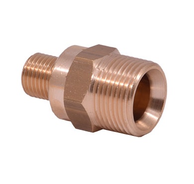 Deep Bore M22 Male Brass Coupling